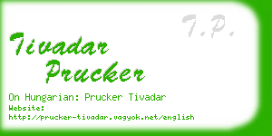 tivadar prucker business card